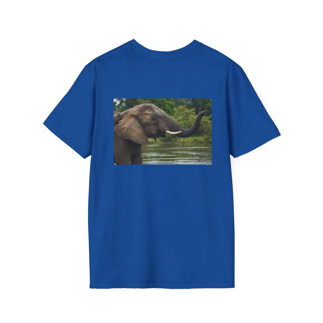 Elephant Splash T-Shirt — Playful Wildlife Graphic Tee