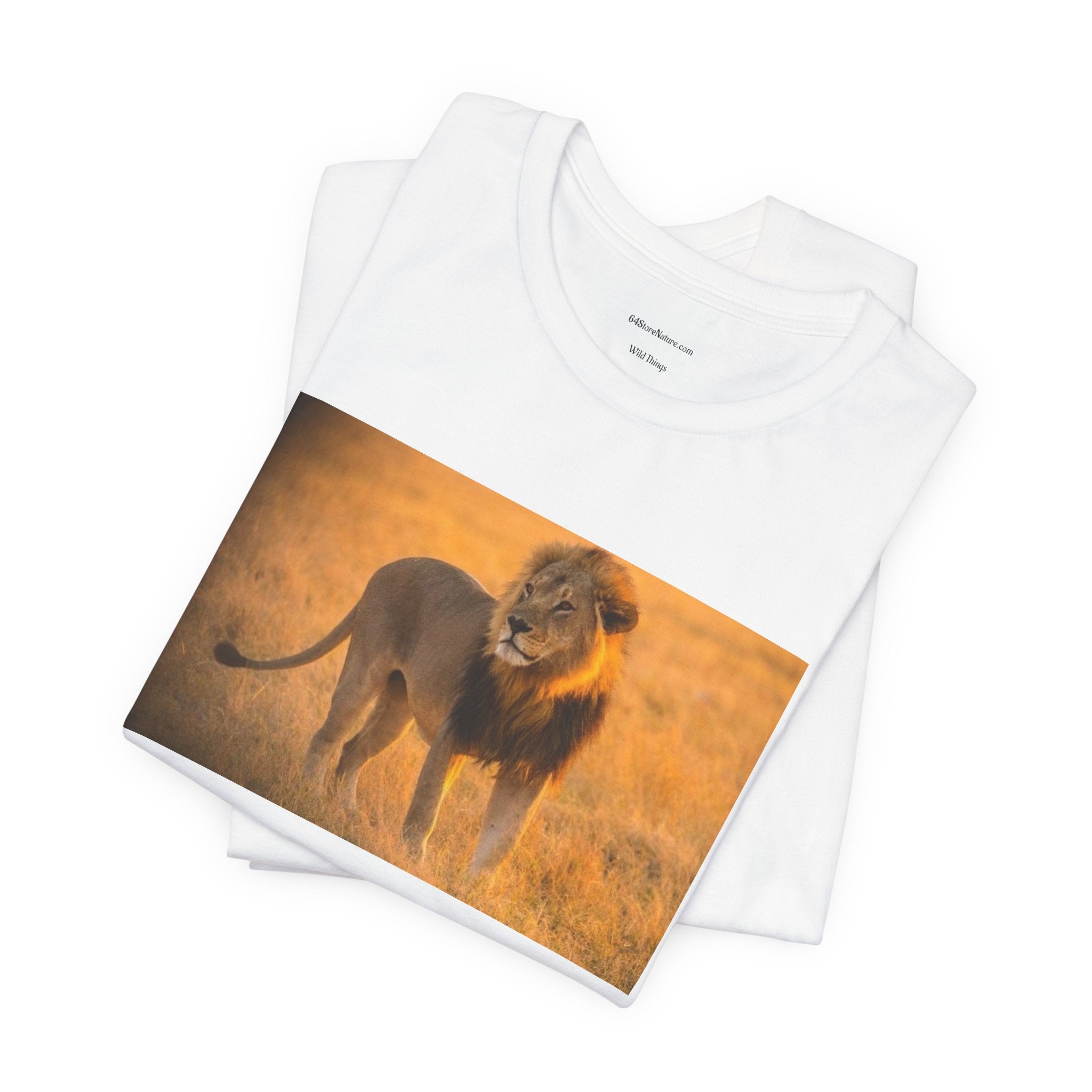 Lion Photography Tee — Majestic Male Lion Graphic T-Shirt