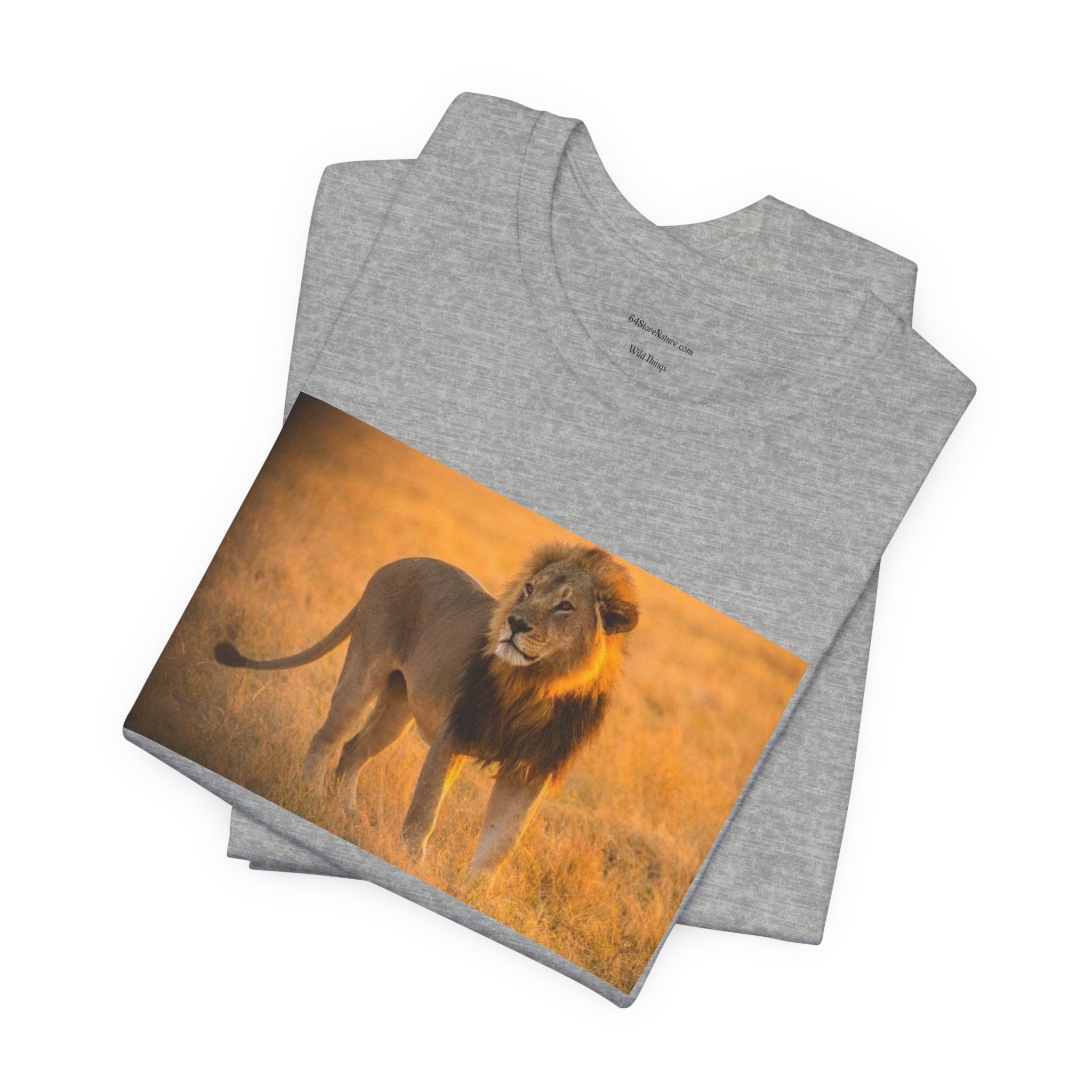 Lion Photography Tee — Majestic Male Lion Graphic T-Shirt