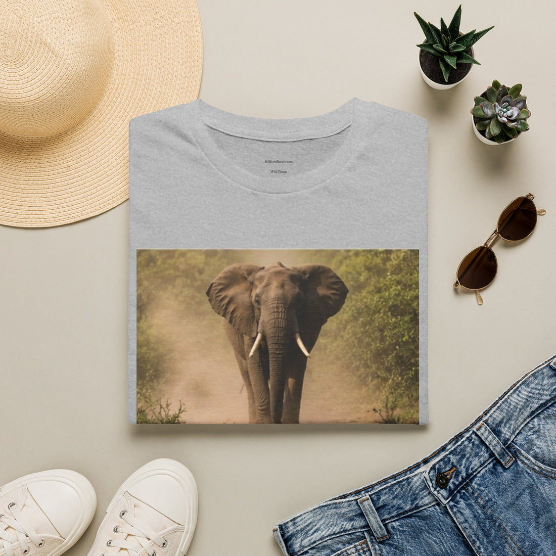 Elephant Portrait T-Shirt — Majestic Safari Wildlife Tee