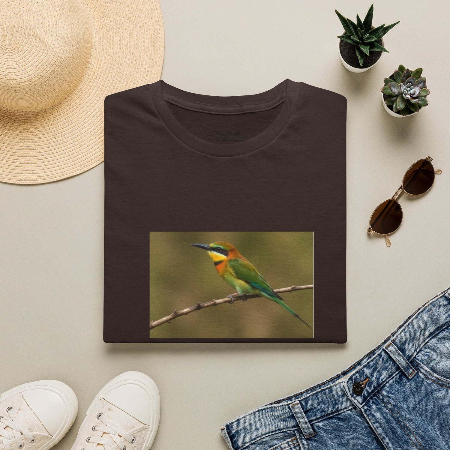 Bee-eater Bird T-Shirt — Colorful Tropical Bird Photography Tee