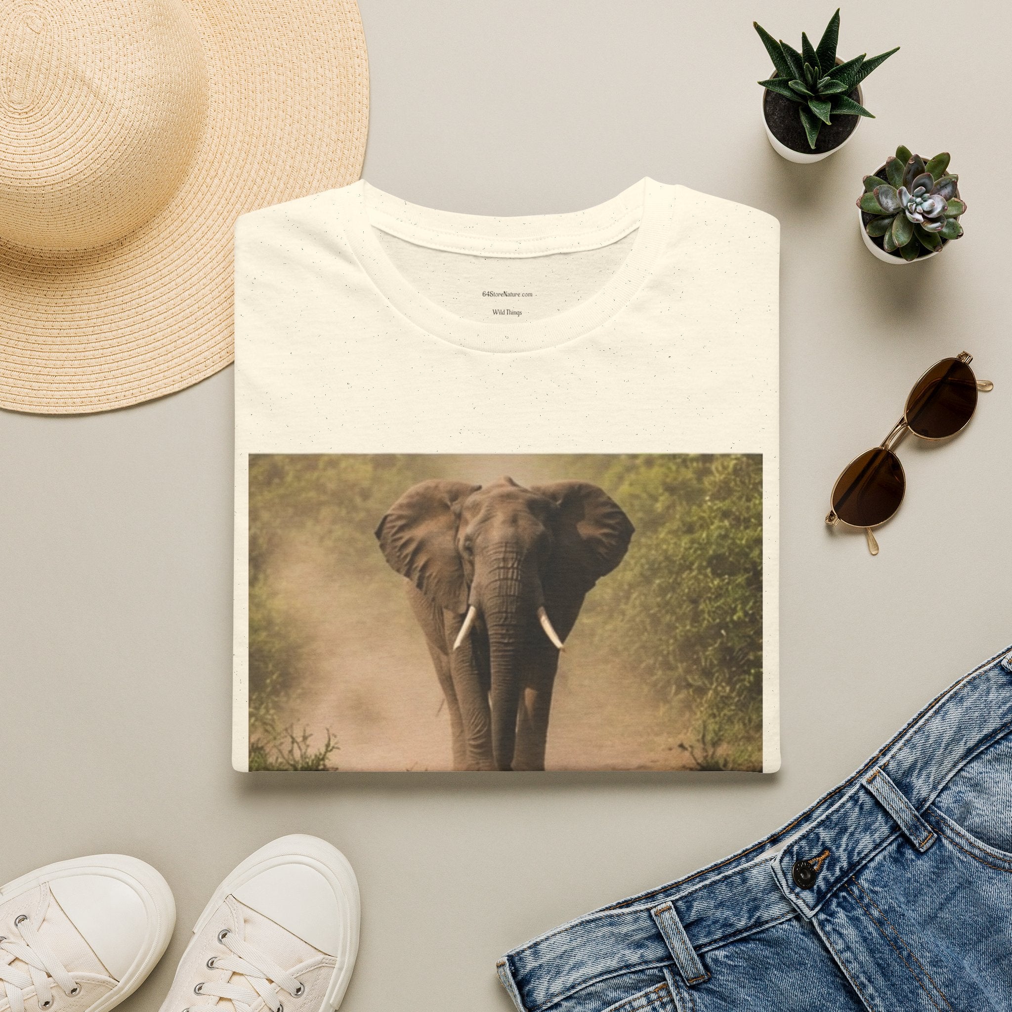 Elephant Portrait T-Shirt — Majestic Safari Wildlife Tee