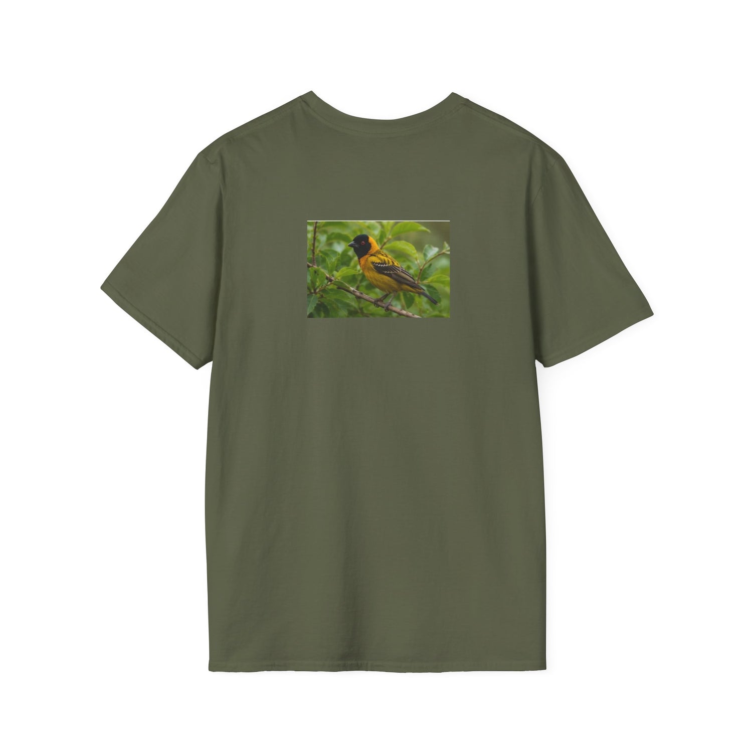 Yellow Blackbird T‑Shirt — Tropical Songbird Photo Tee
