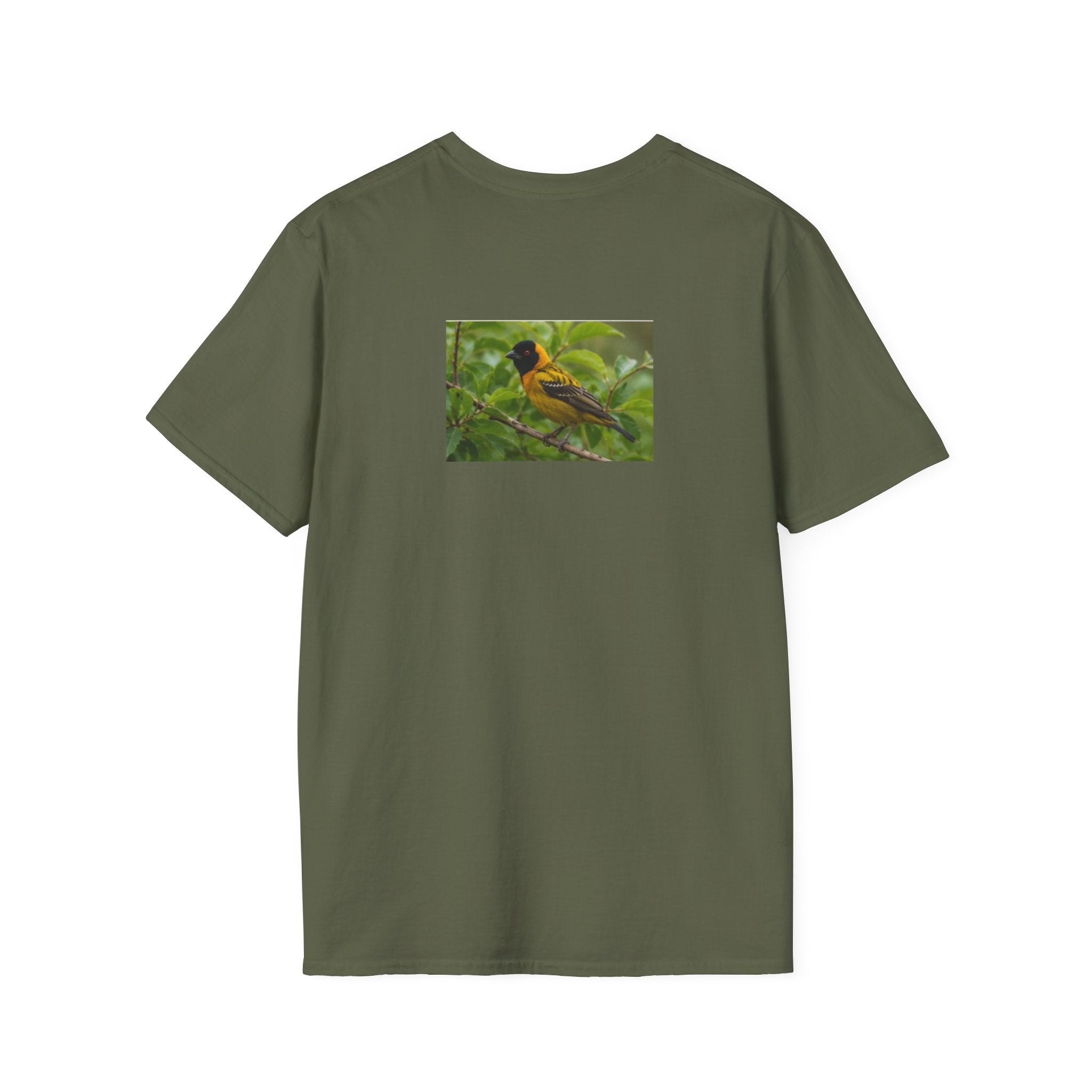 Yellow Blackbird T‑Shirt — Tropical Songbird Photo Tee