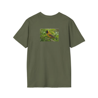 Yellow Blackbird T‑Shirt — Tropical Songbird Photo Tee