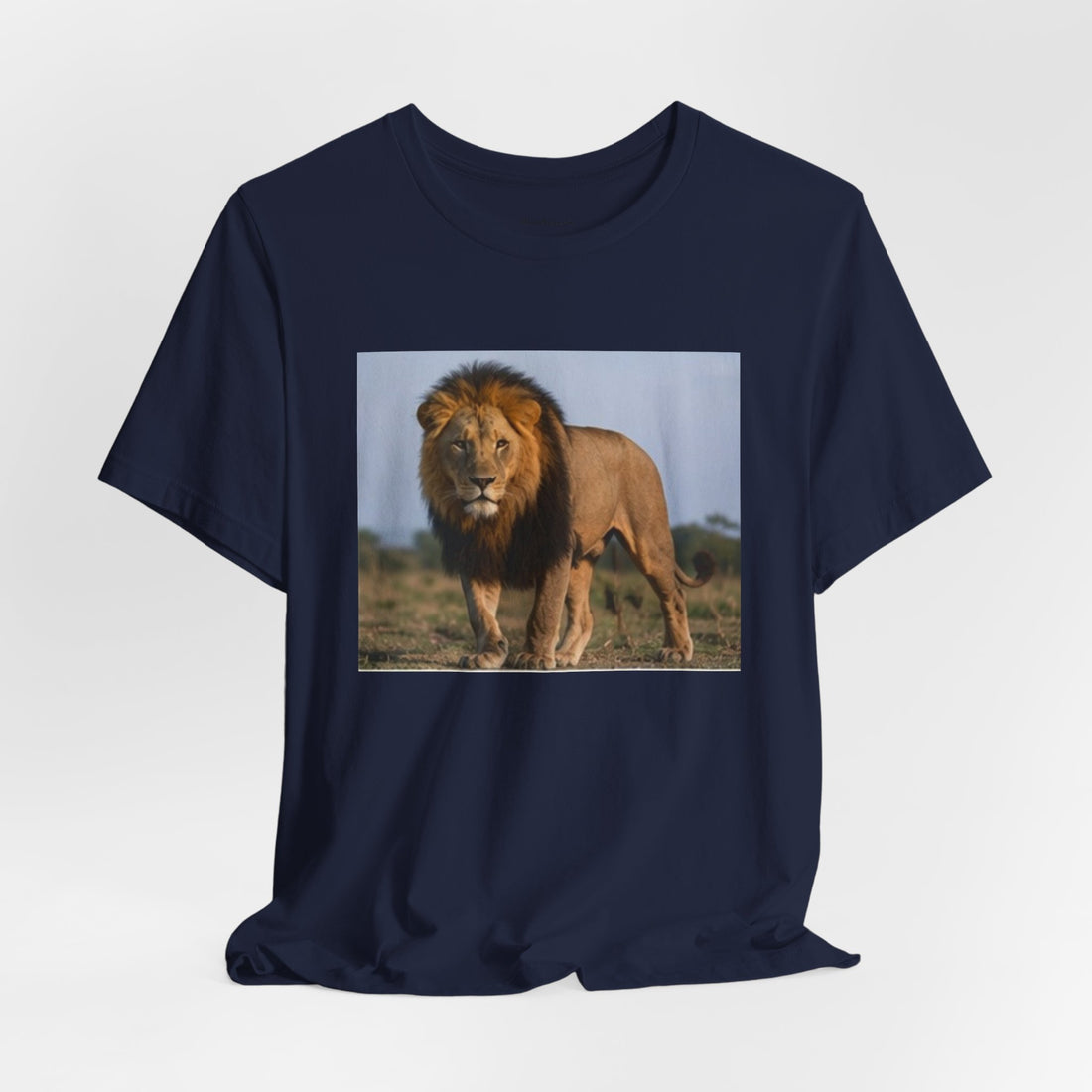 Lion Photo T-Shirt — Majestic African Lion Wildlife Tee