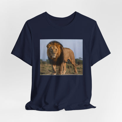 Lion Photo T-Shirt — Majestic African Lion Wildlife Tee