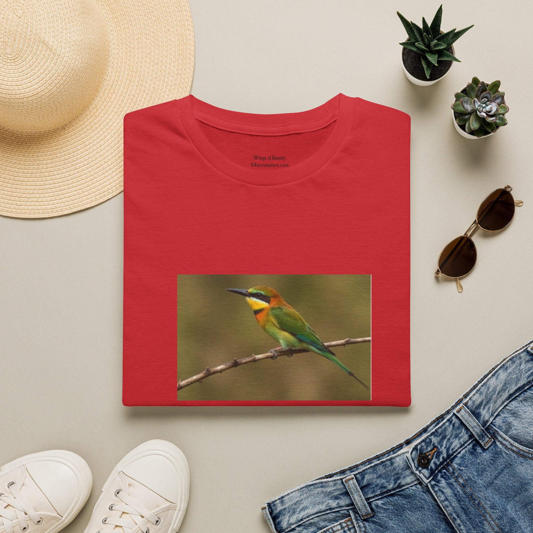 Bee-eater Bird T-Shirt — Colorful Tropical Bird Photography Tee