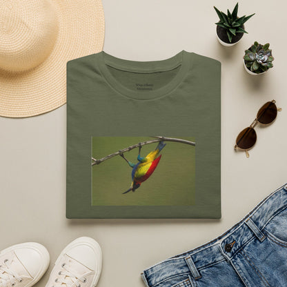 T-Shirt — Colorful Sunbird Illustration Tee