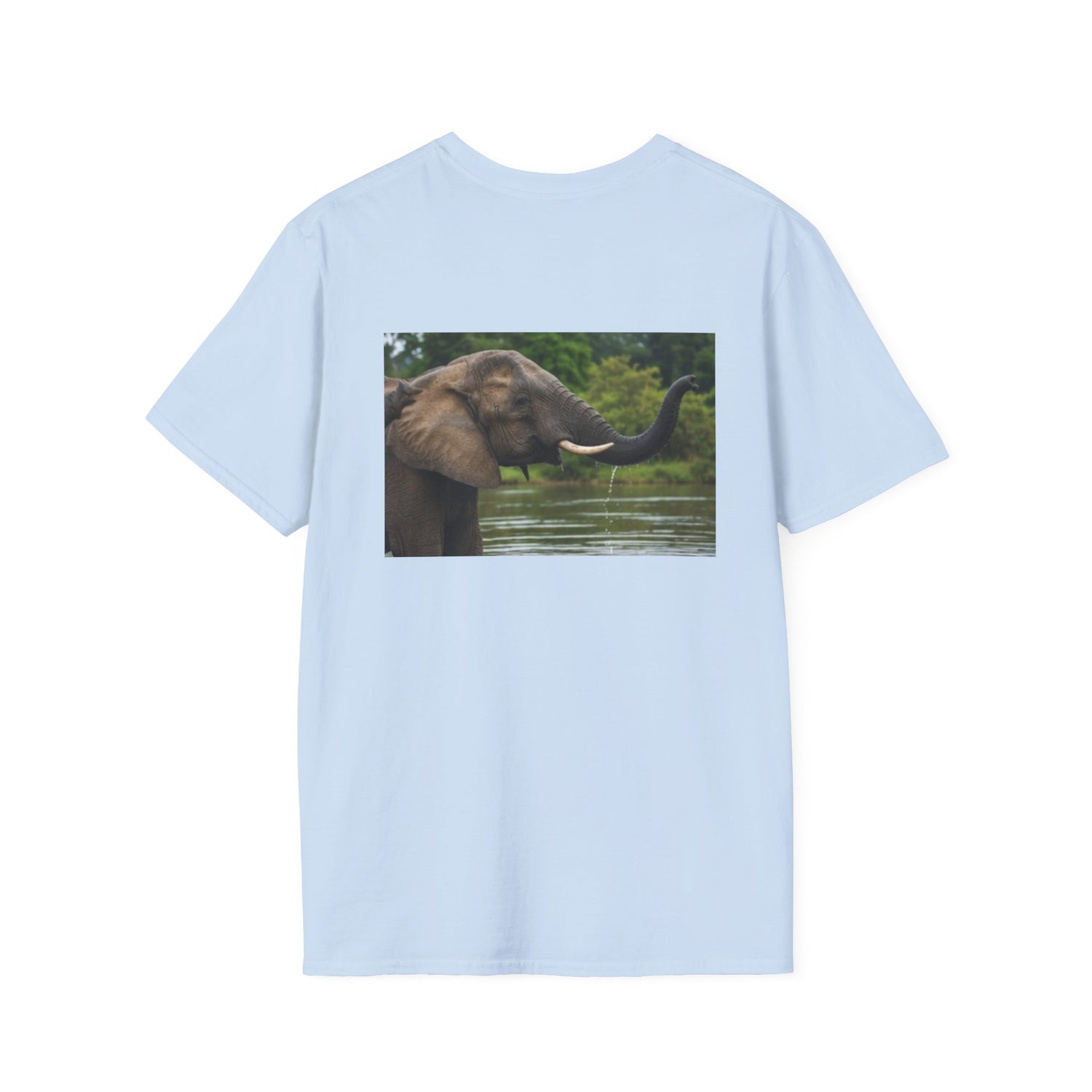 Elephant Splash T-Shirt — Playful Wildlife Graphic Tee