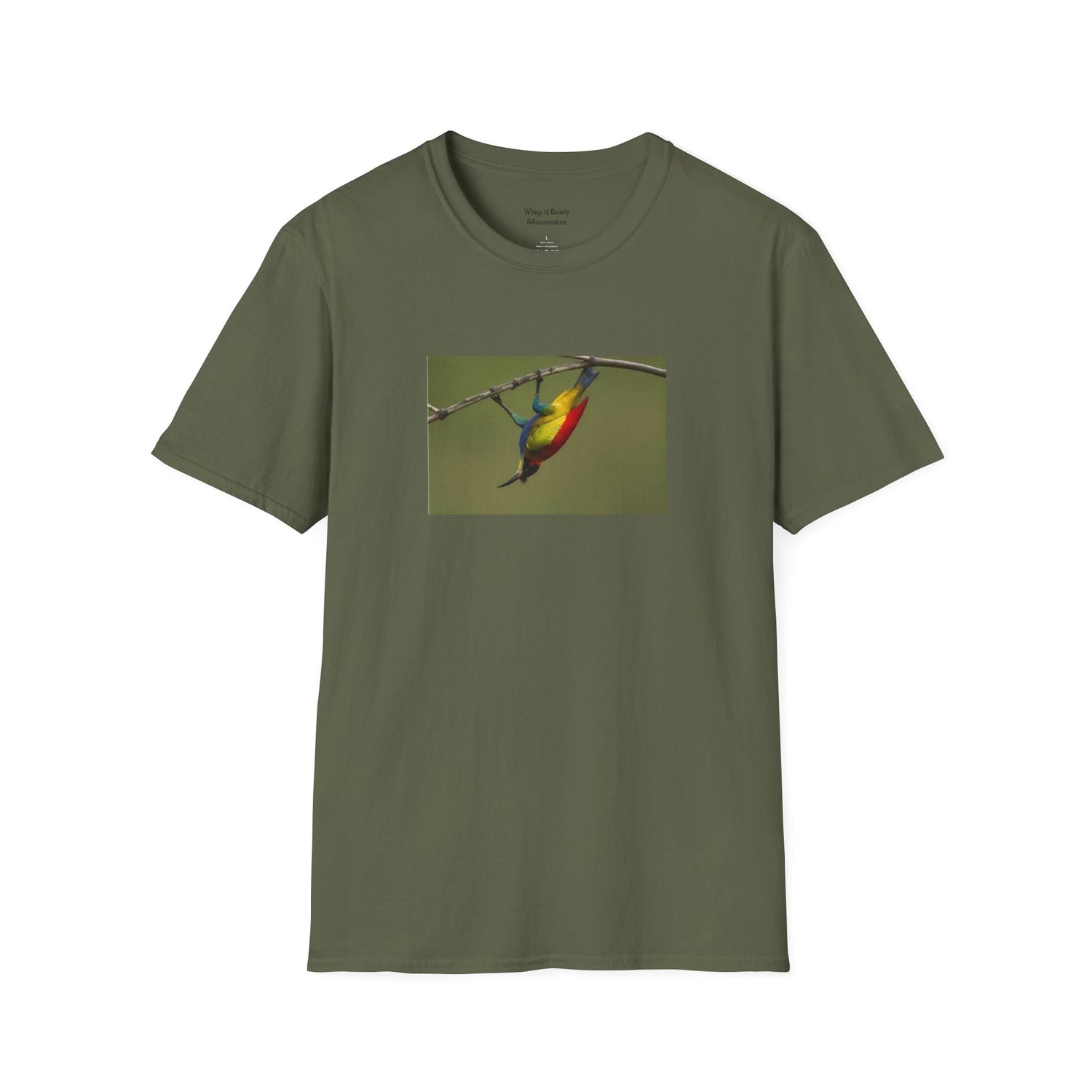 T-Shirt — Colorful Sunbird Illustration Tee