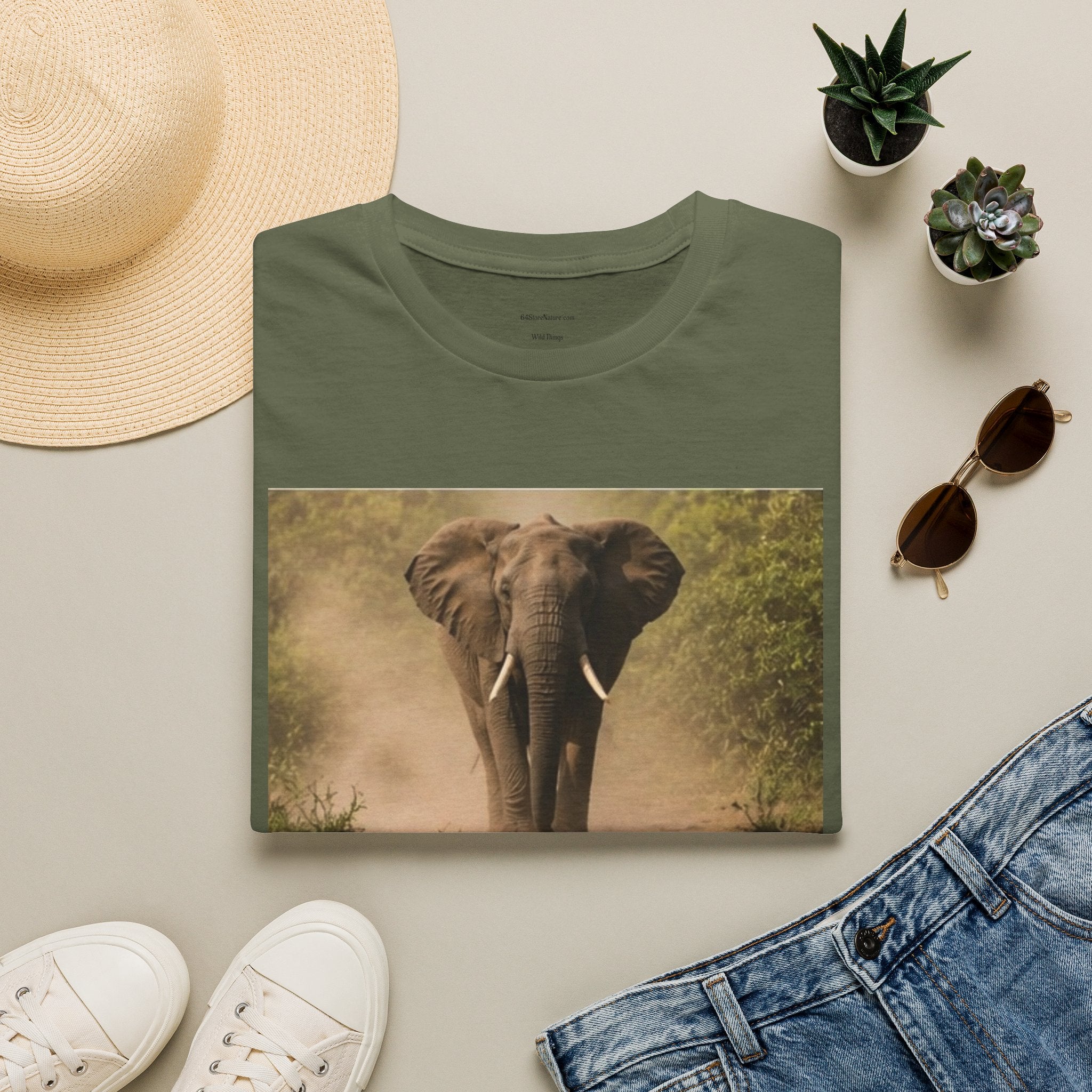 Elephant Portrait T-Shirt — Majestic Safari Wildlife Tee