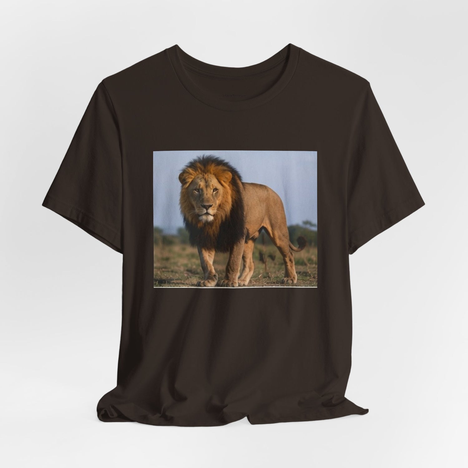 Lion Photo T-Shirt — Majestic African Lion Wildlife Tee
