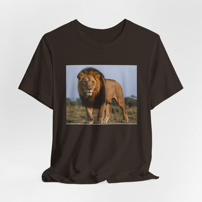 Lion Photo T-Shirt — Majestic African Lion Wildlife Tee