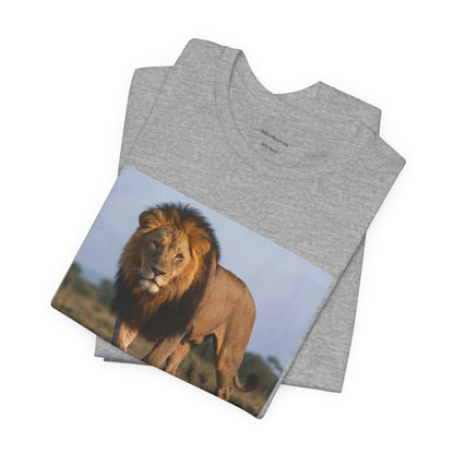 Lion Photo T-Shirt — Majestic African Lion Wildlife Tee