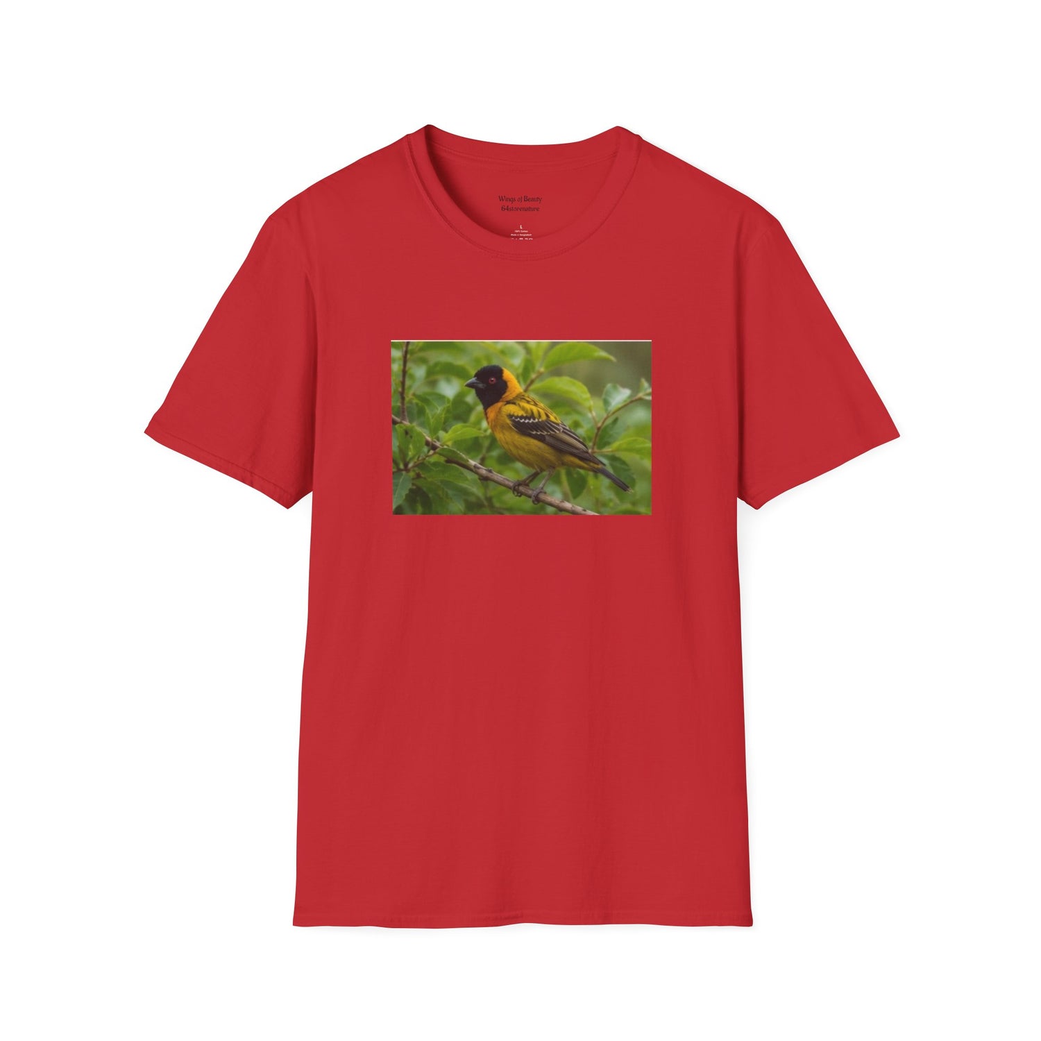 Yellow Blackbird T‑Shirt — Tropical Songbird Photo Tee