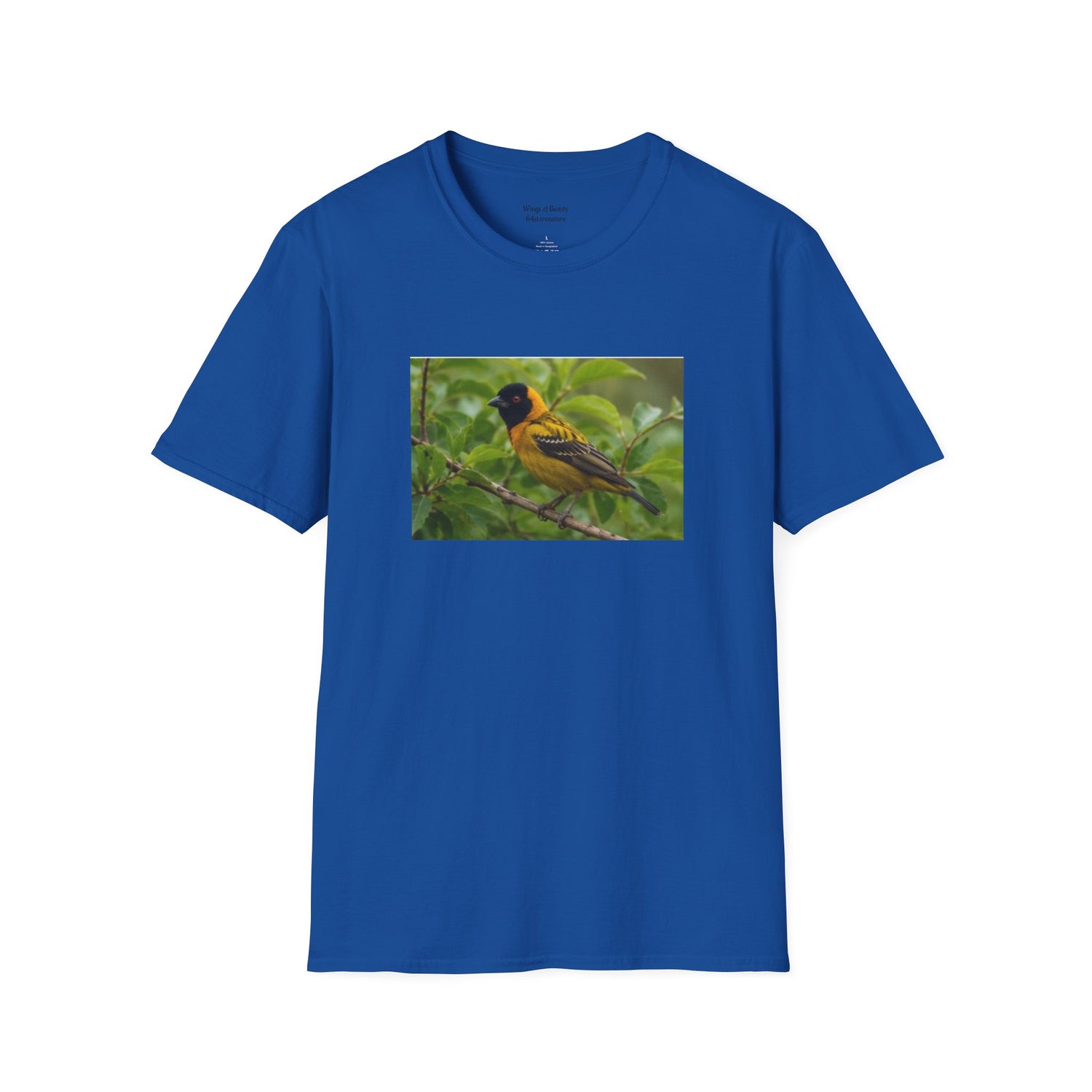 Yellow Blackbird T‑Shirt — Tropical Songbird Photo Tee