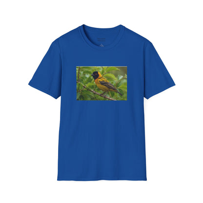 Yellow Blackbird T‑Shirt — Tropical Songbird Photo Tee