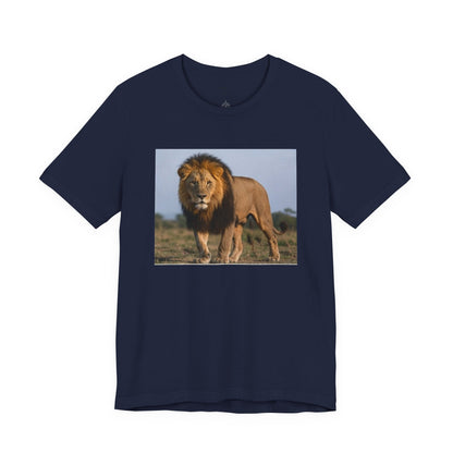 Lion Photo T-Shirt — Majestic African Lion Wildlife Tee