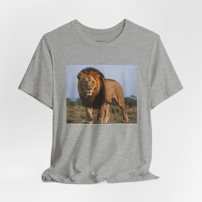 Lion Photo T-Shirt — Majestic African Lion Wildlife Tee