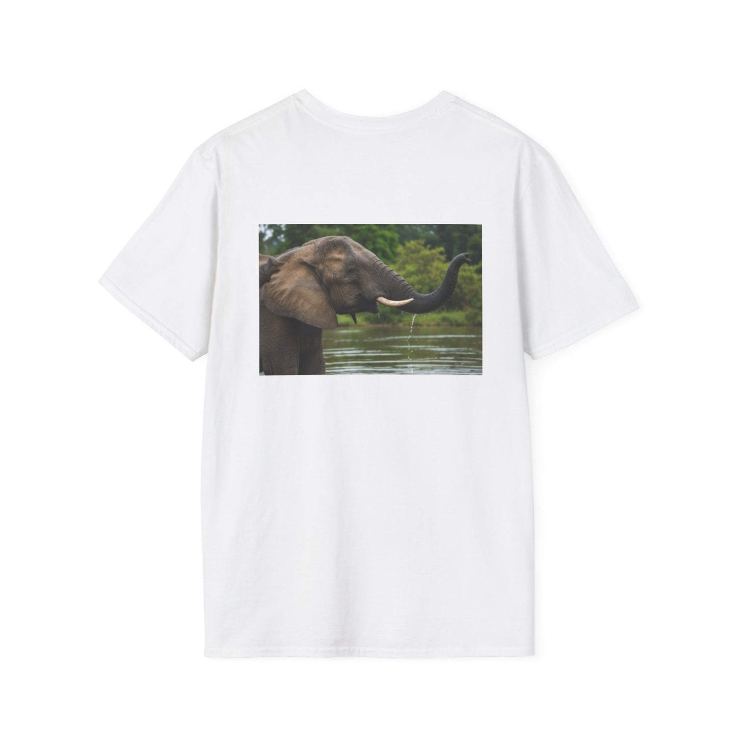 Elephant Splash T-Shirt — Playful Wildlife Graphic Tee