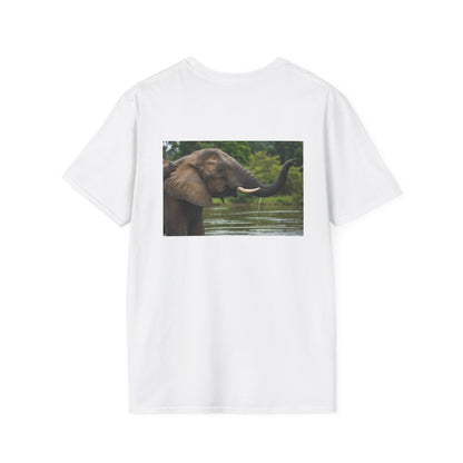 Elephant Splash T-Shirt — Playful Wildlife Graphic Tee