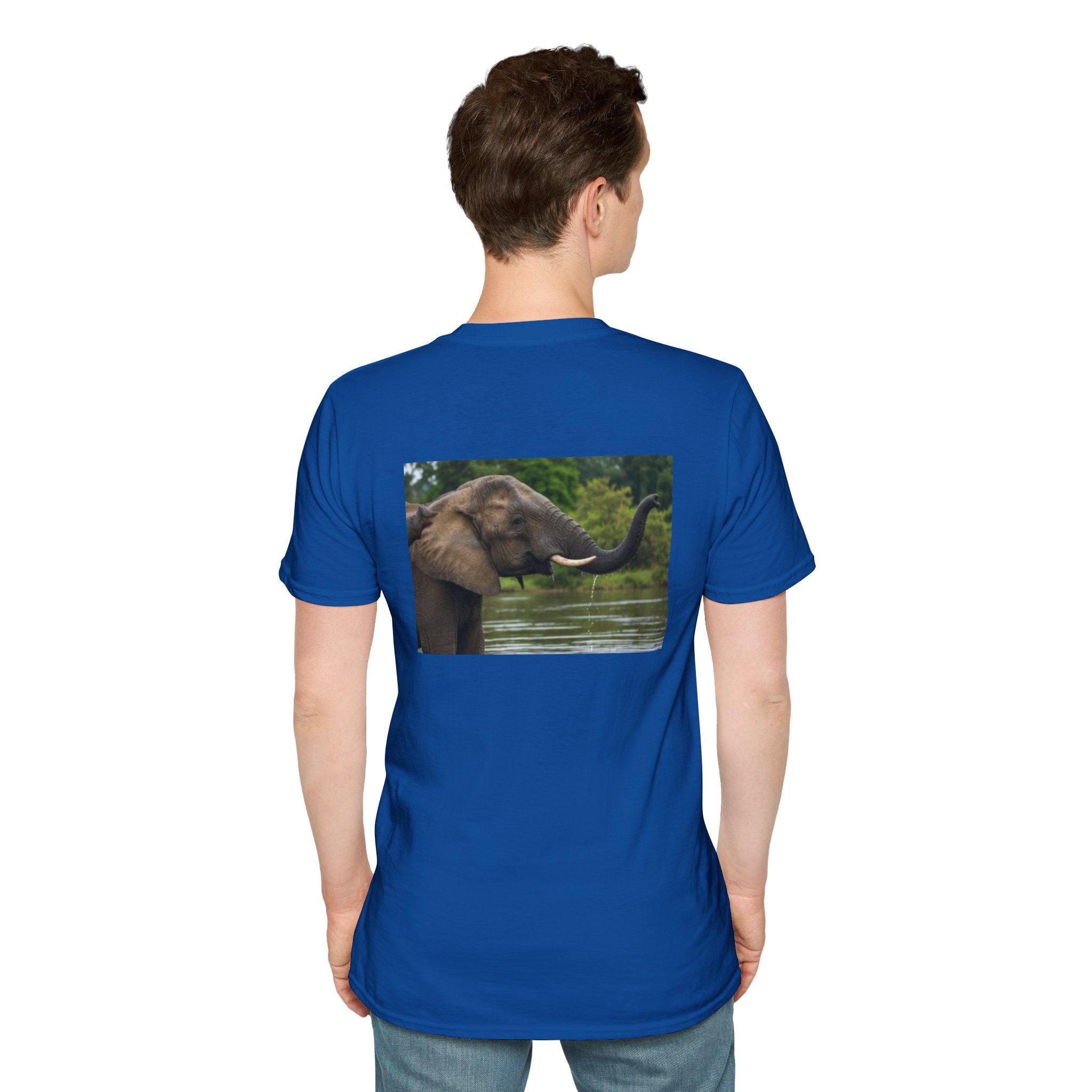 Elephant Splash T-Shirt — Playful Wildlife Graphic Tee