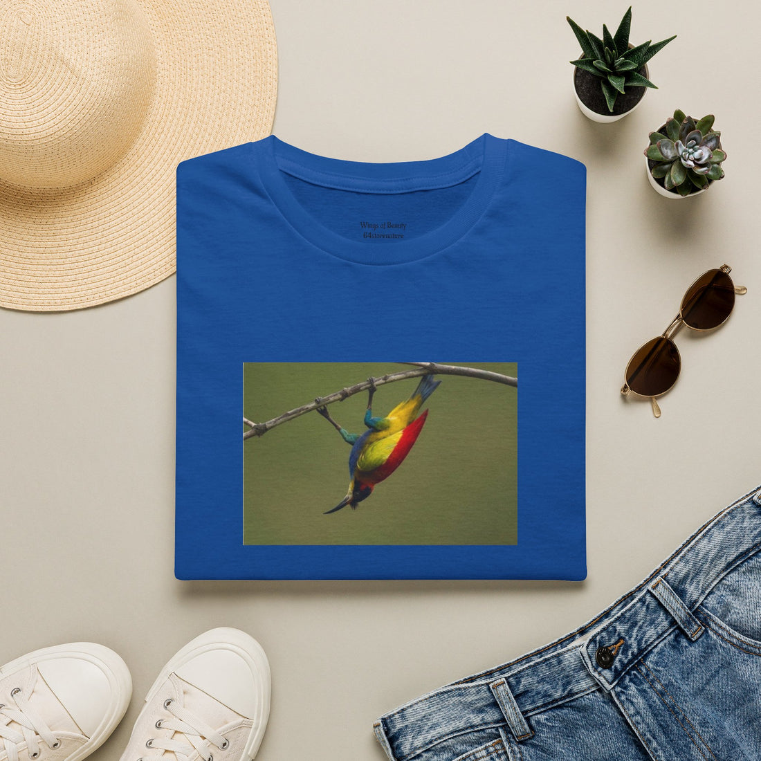 T-Shirt — Colorful Sunbird Illustration Tee