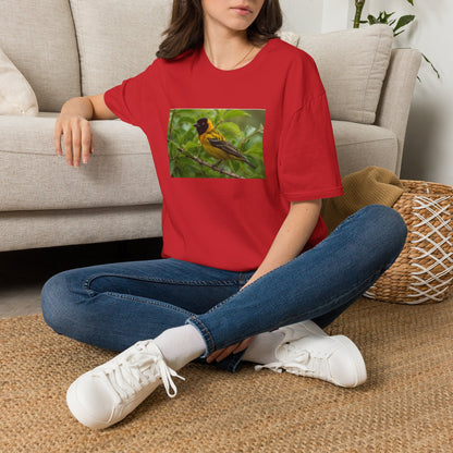 Yellow Blackbird T‑Shirt — Tropical Songbird Photo Tee