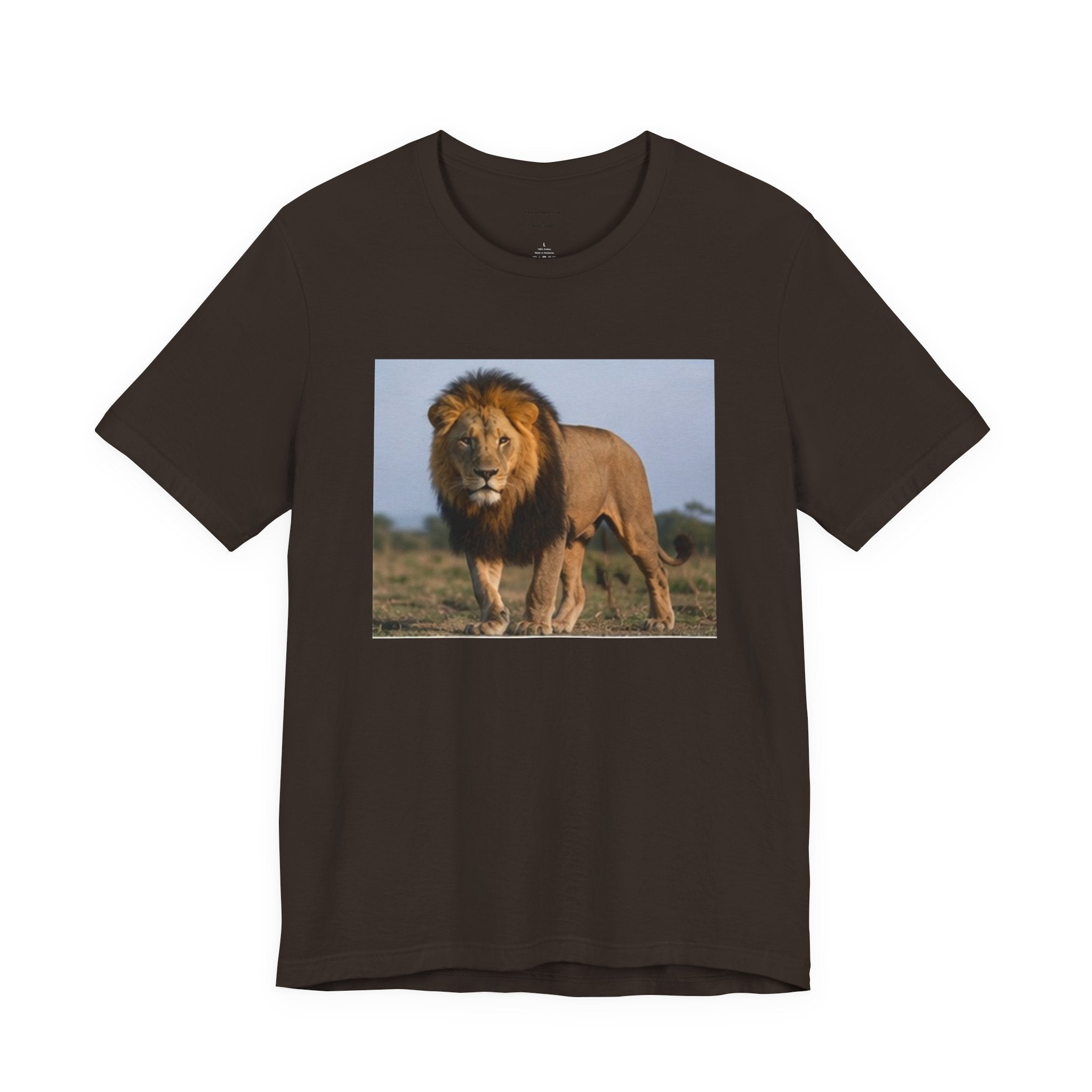 Lion Photo T-Shirt — Majestic African Lion Wildlife Tee