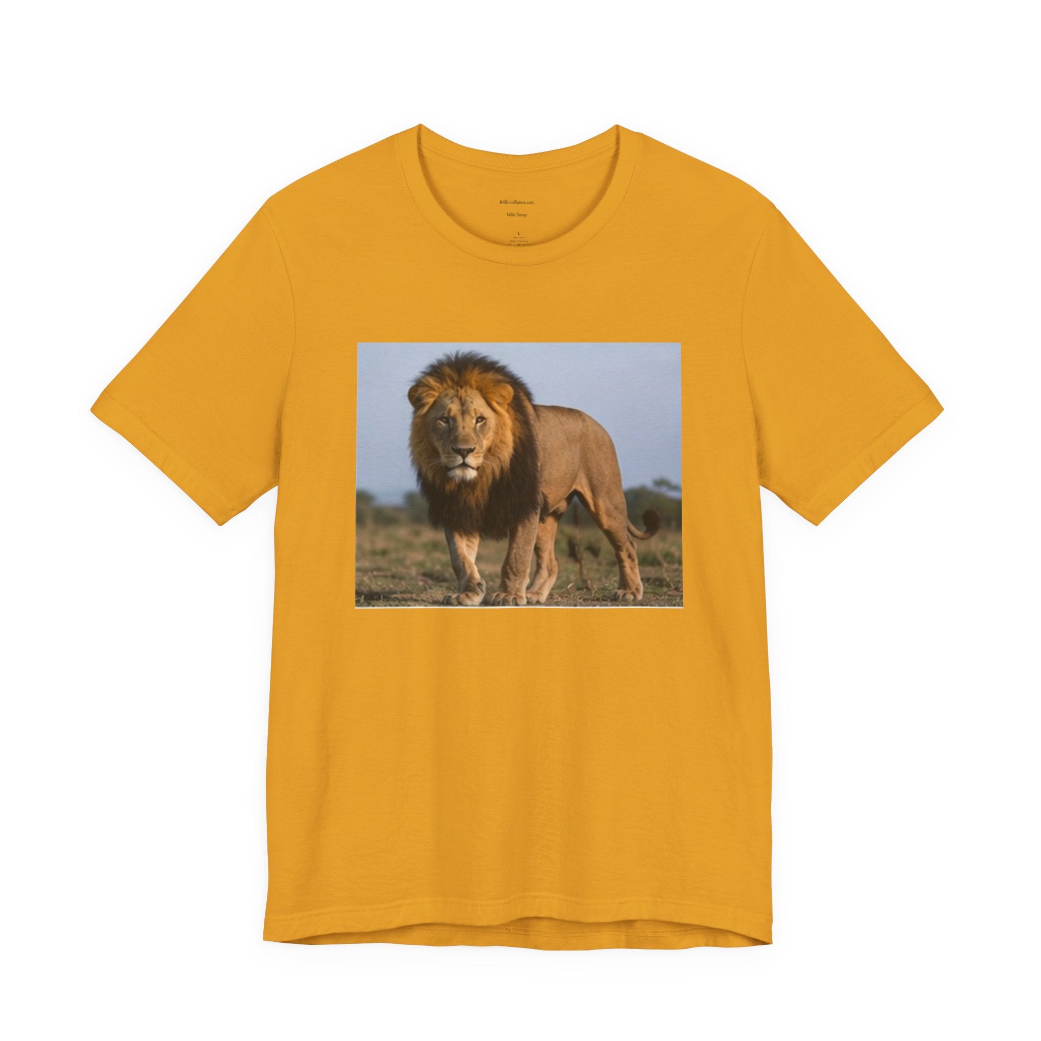 Lion Photo T-Shirt — Majestic African Lion Wildlife Tee