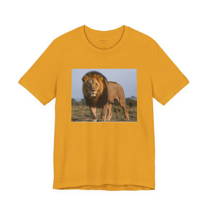 Lion Photo T-Shirt — Majestic African Lion Wildlife Tee