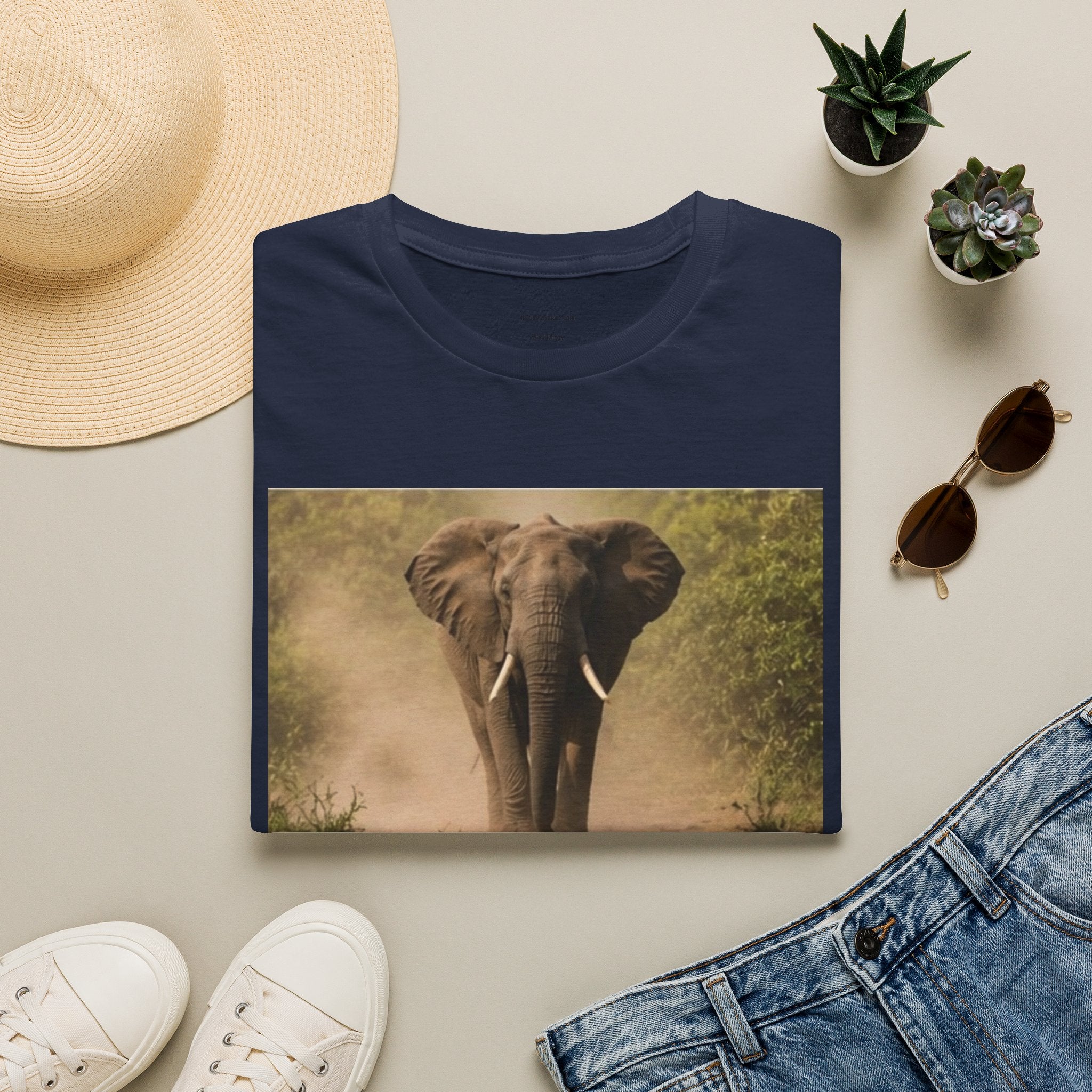 Elephant Portrait T-Shirt — Majestic Safari Wildlife Tee